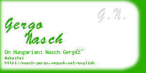 gergo nasch business card